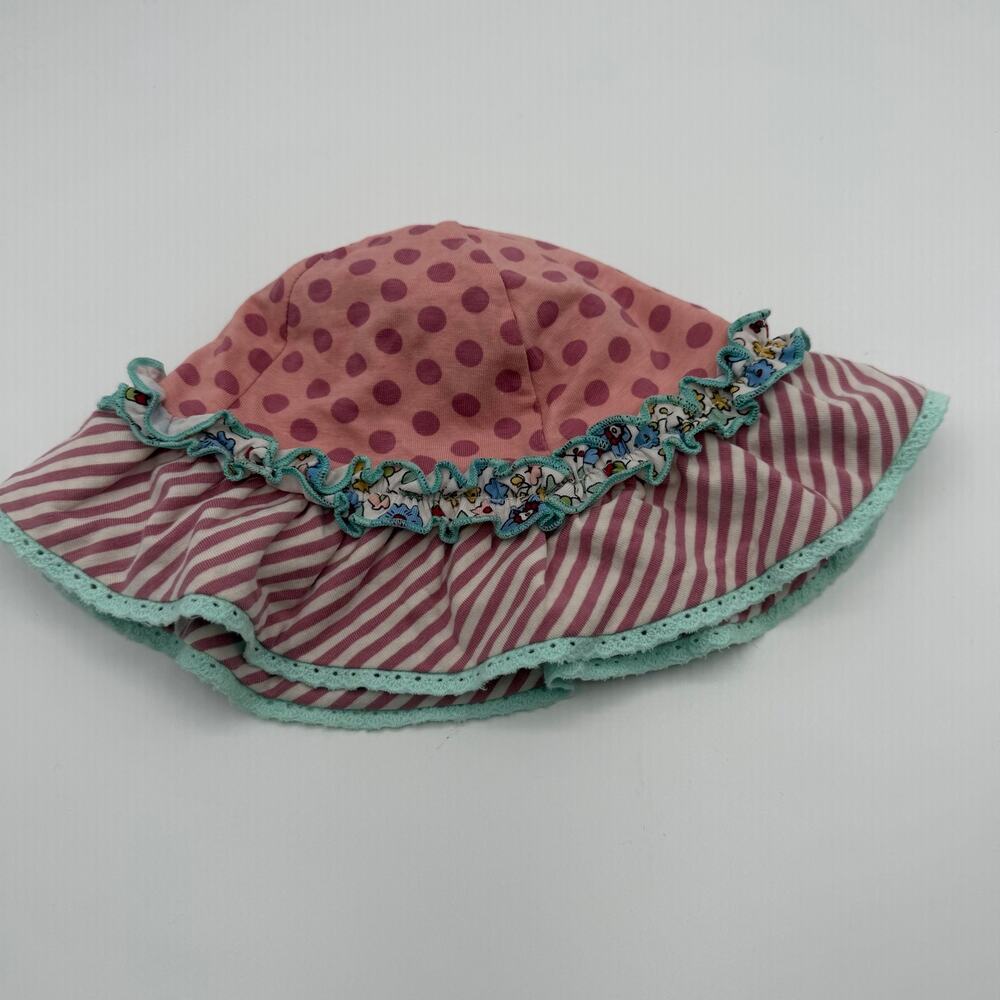 Matilda Jane baby sun hat pink polka dot 12M